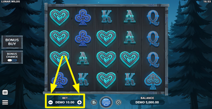 Lunar Wilds Bonus Adjust Bet