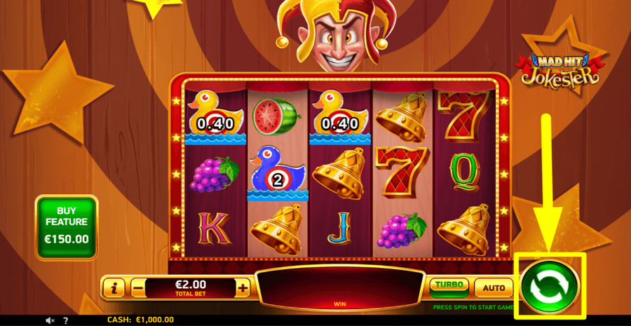 Mad Hit Jokester Spin Button