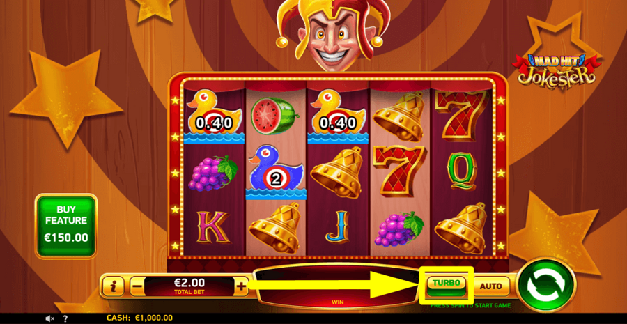 Mad Hit Jokester Turbo Feature