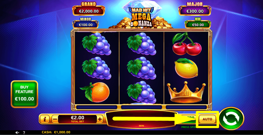 Mad Hit Megabonanza Autoplay Feature