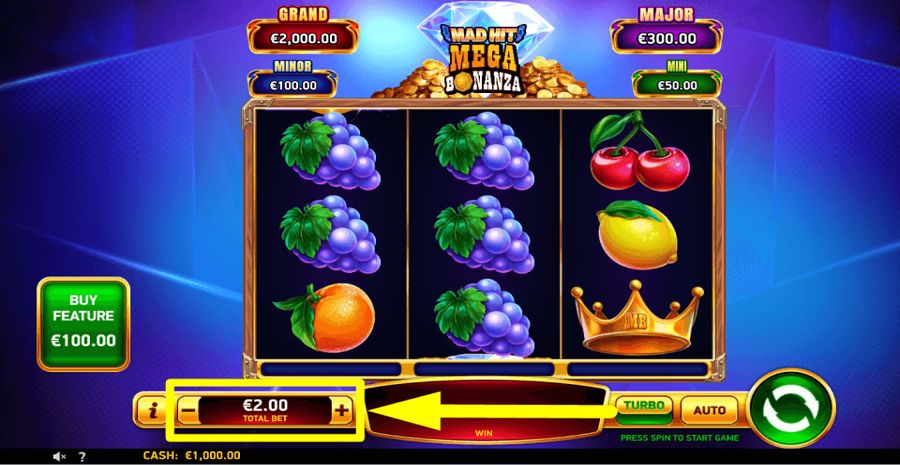 Mad Hit Megabonanza Bet Value