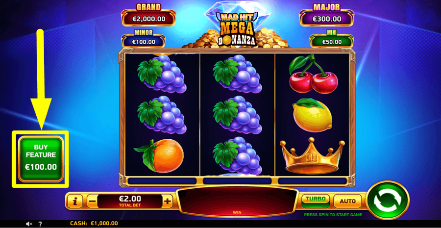 Mad Hit Megabonanza Buy Feature