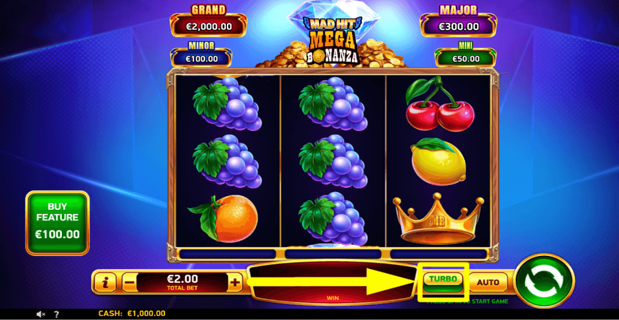 Mad Hit Megabonanza Turbo Feature