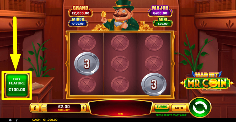 Mad Hit Mr Coin Buy Feature