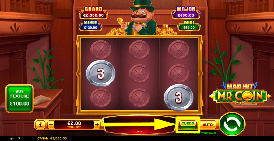 Mad Hit Mr Coin Turbo Feature
