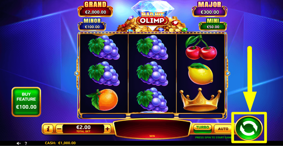 Mad Hit Olimp Spin Button