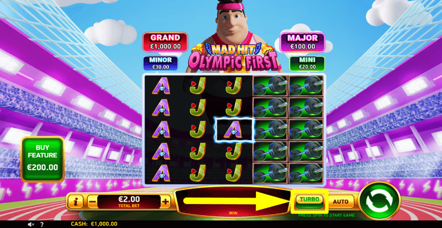 Mad Hit Olympic First Turbo Feature