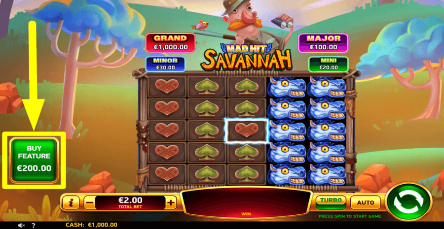 Mad Hit Savannah Buy Feature