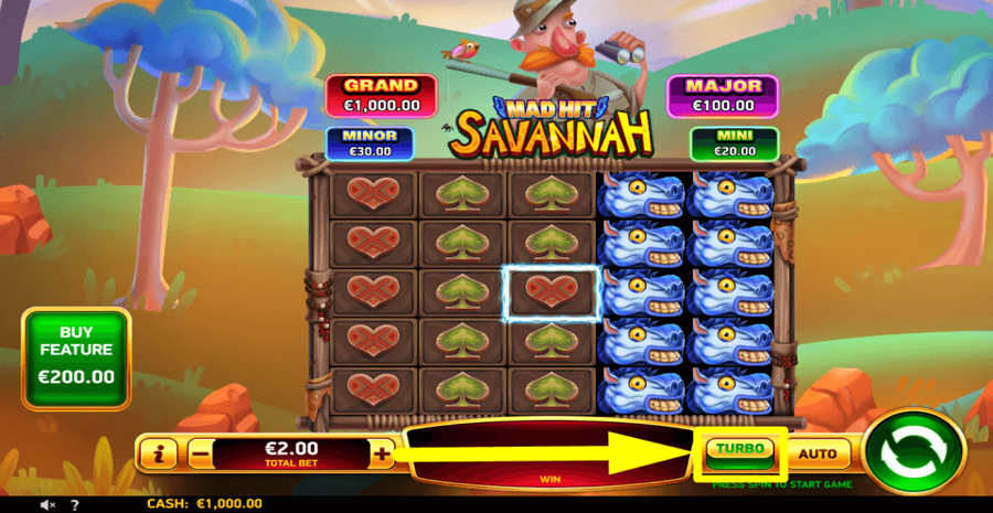 Mad Hit Savannah Turbo Feature
