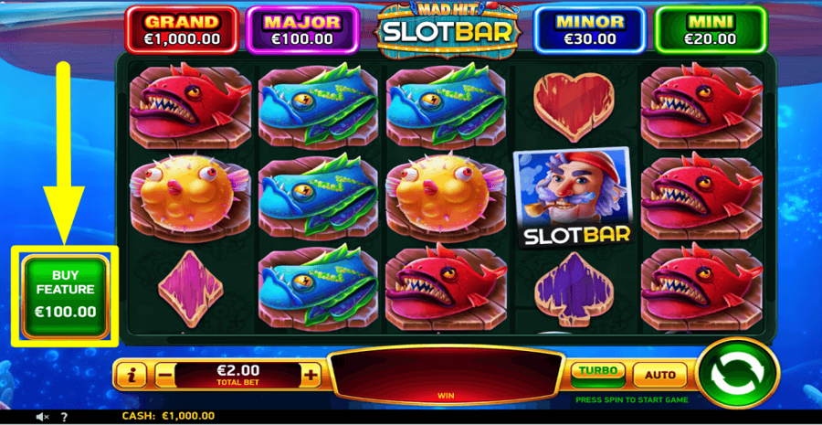 Mad Hit Slotbar Buy Feature