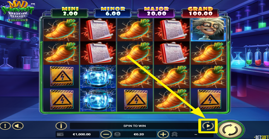 Mad Scientist Breaking Beakers Hold And Win Autoplay