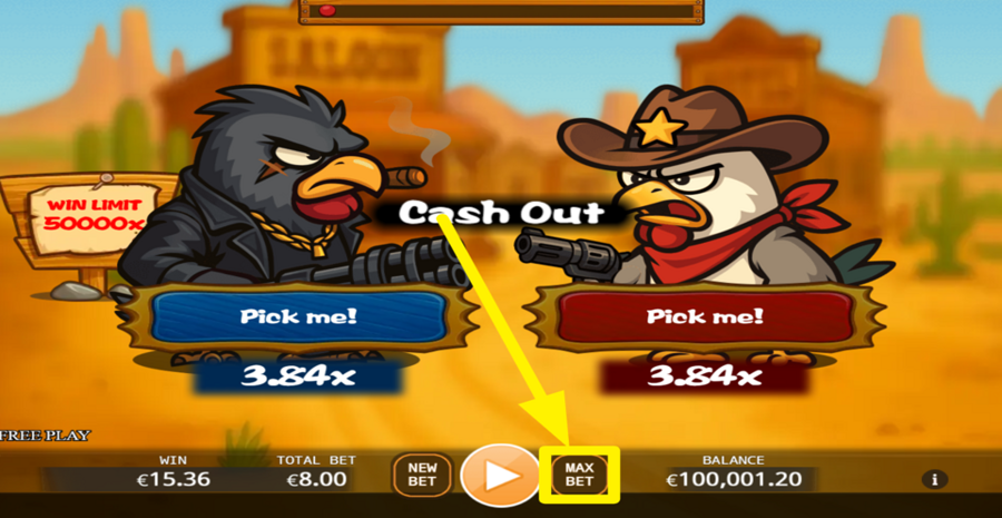 Mad West Chicken Max Bet