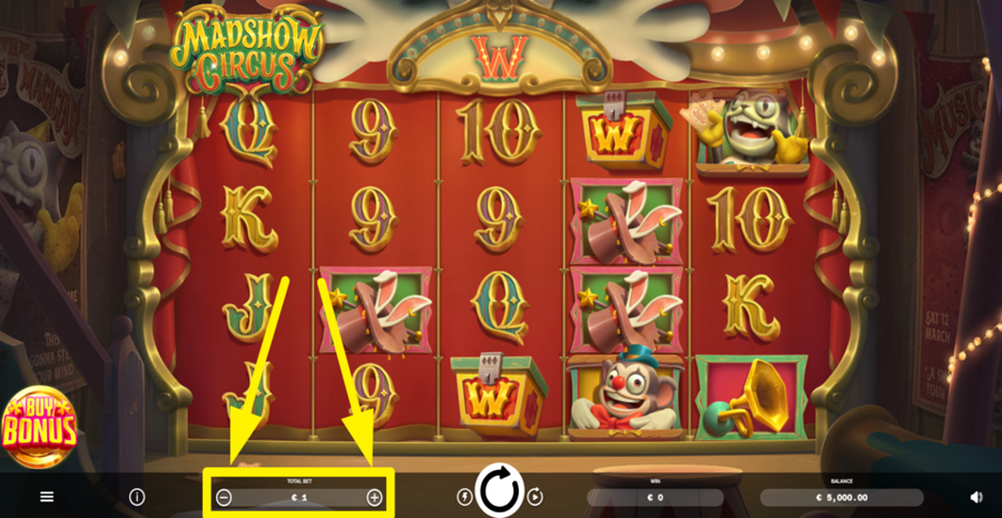 Madshow Circus Adjust Bet