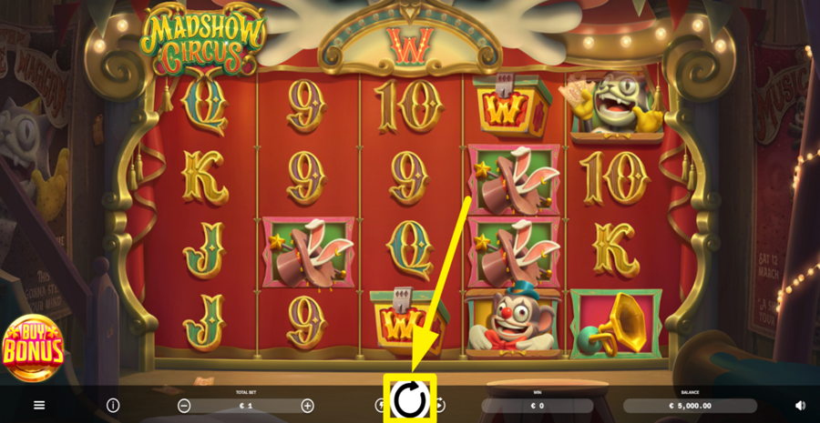 Madshow Circus Spin Button