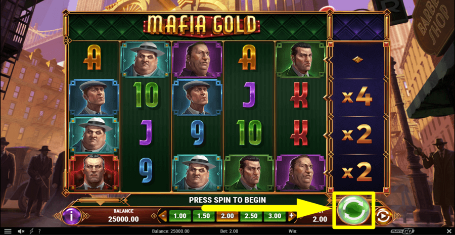 Mafia Gold Spin Button