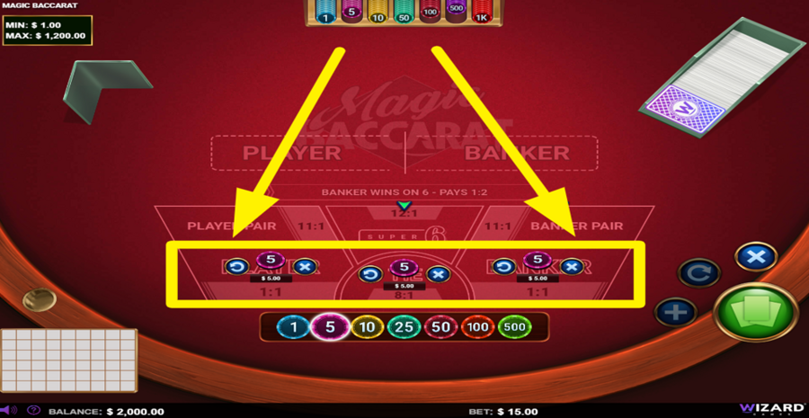 Magic Baccarat Choose Player Or Banker Pair