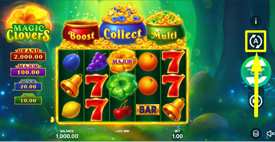Magic Clovers Hold And Win Autoplay Feature