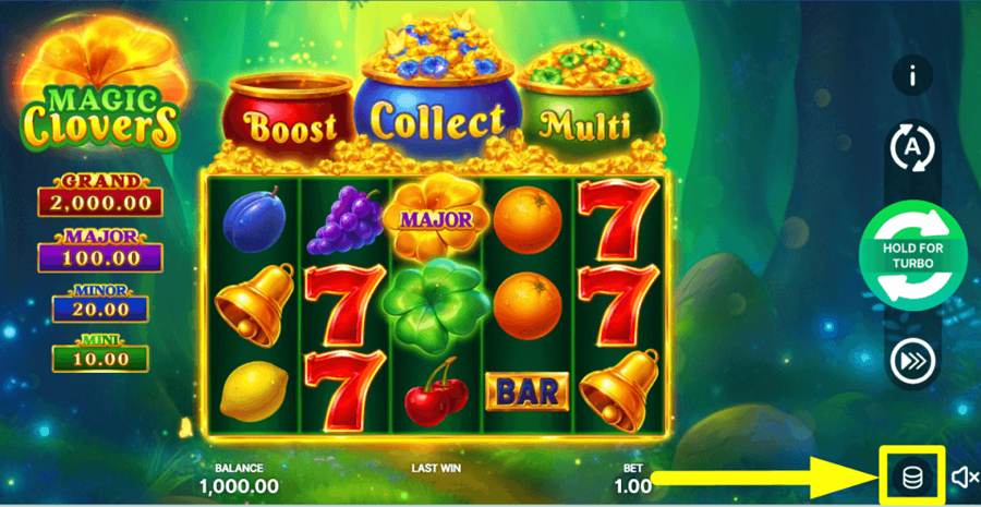 Magic Clovers Hold And Win Bet Value