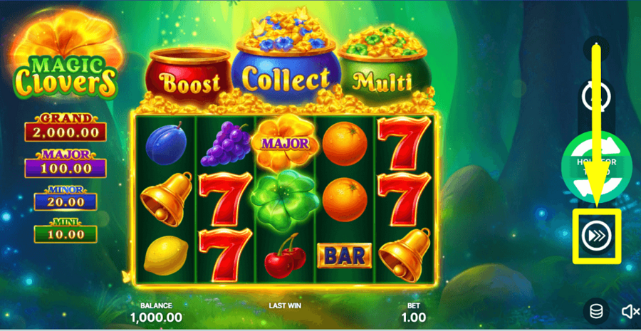 Magic Clovers Hold And Win Turbo Feature