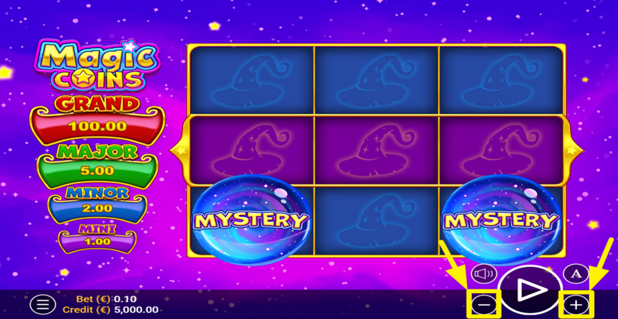 Magic Coins Adjust Bet