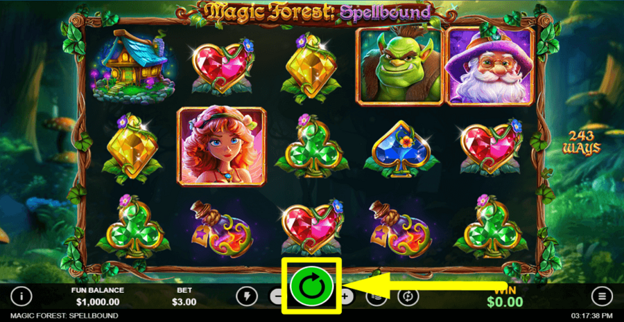 Magic Forest Spellbound Spin Button