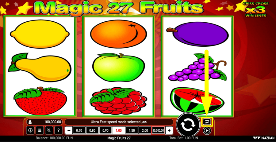 Magic Fruits 27 Speed Mode