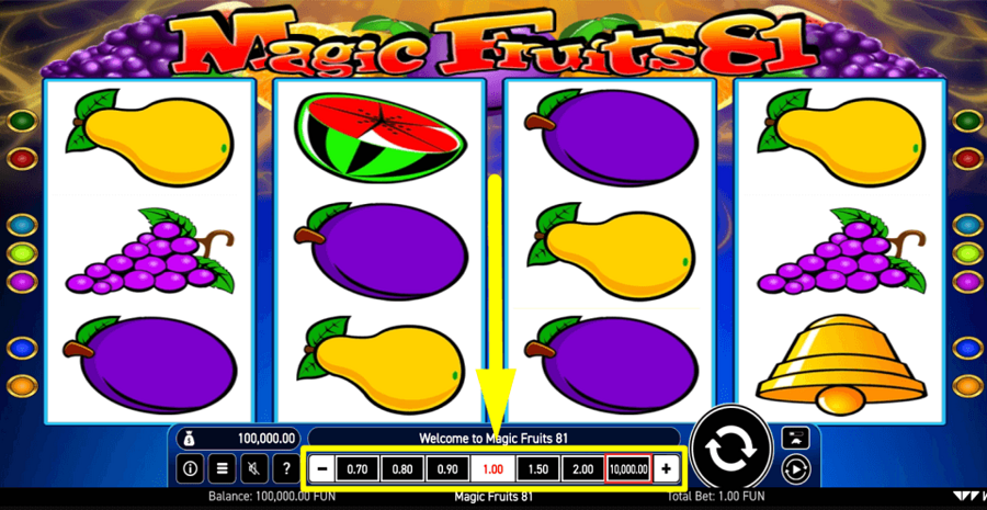 Magic Fruits 81 Bet Value
