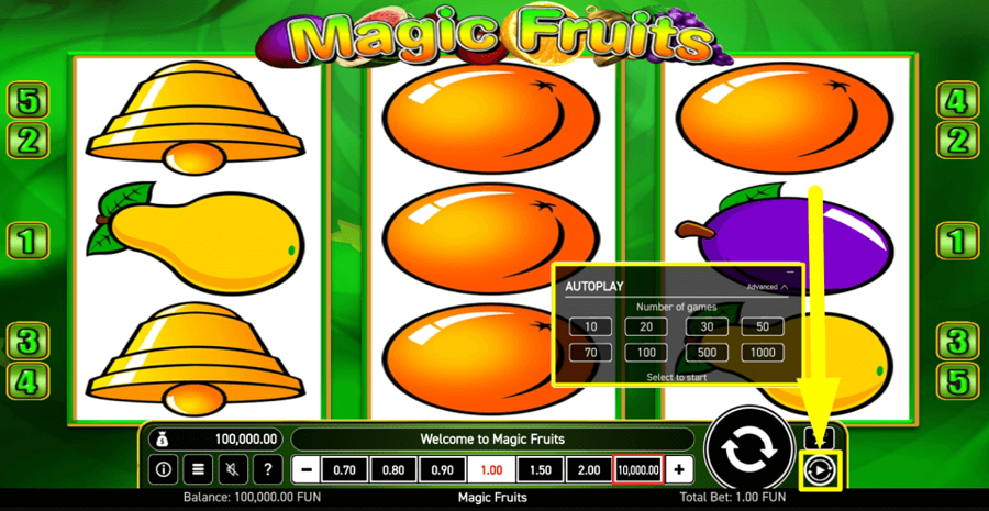 Magic Fruits Autoplay Feature