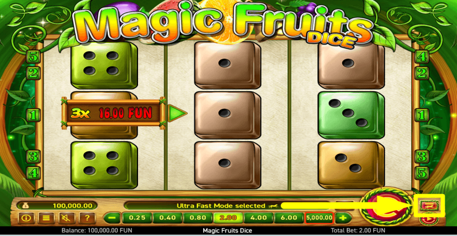 Magic Fruits Dice Turbo Feature