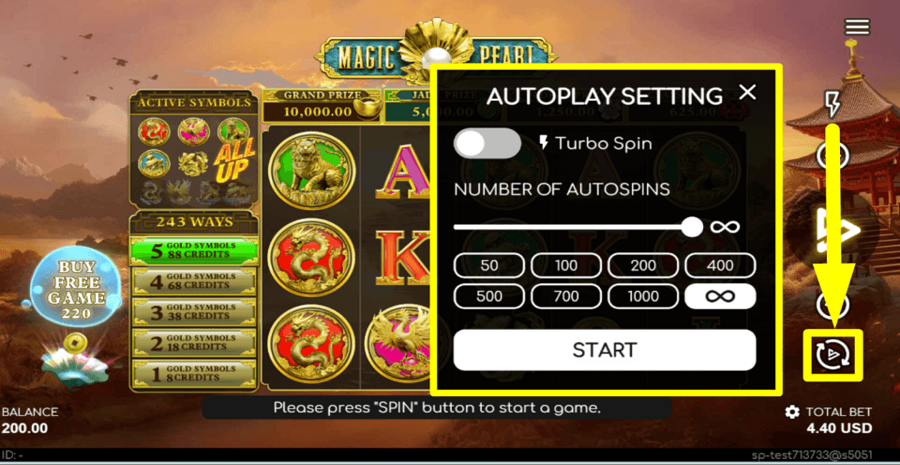 Magic Pearl Autoplay Feature