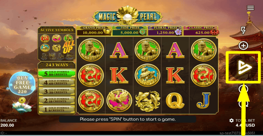 Magic Pearl Spin Button