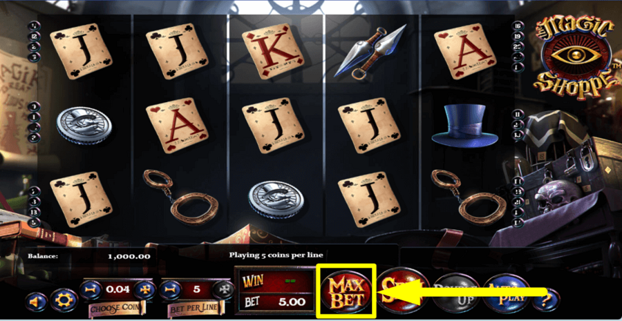 Magic Shoppe Max Bet Button
