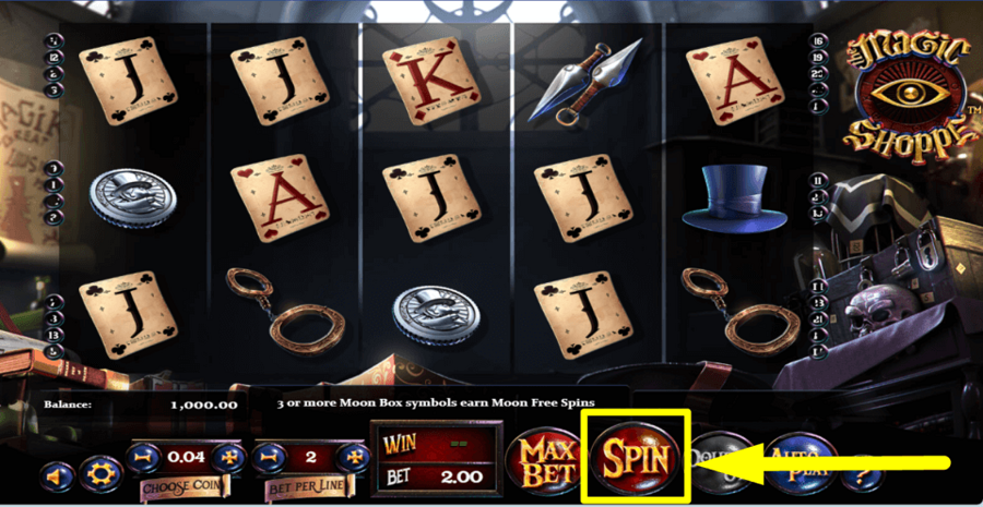 Magic Shoppe Spin Button