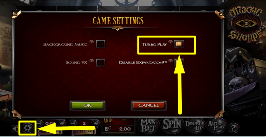 Magic Shoppe Turbo Play Feature