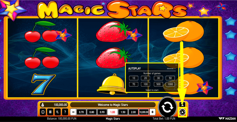 Magic Stars Autoplay Feature