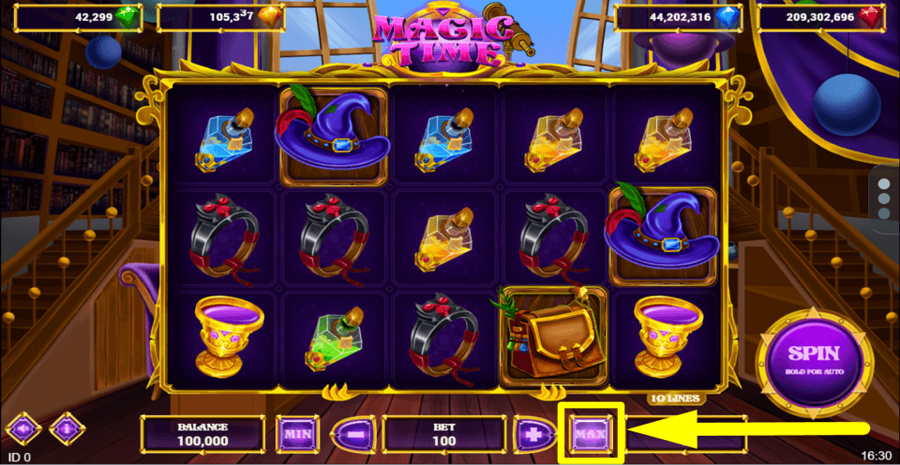 Magic Time Max Button