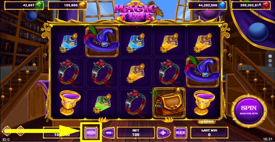Magic Time Min Button