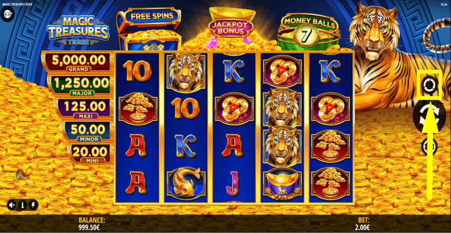 Magic Treasures Tiger Autoplay Feature