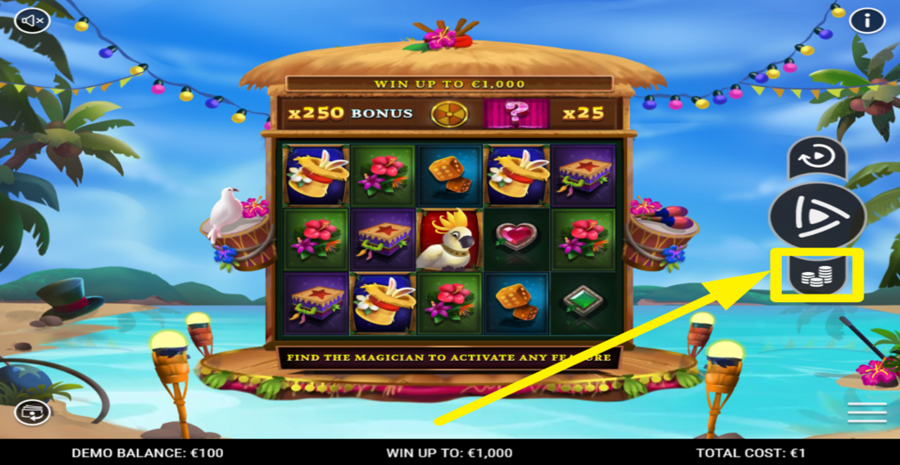 Magic Winnings Tropical Adjust Bet