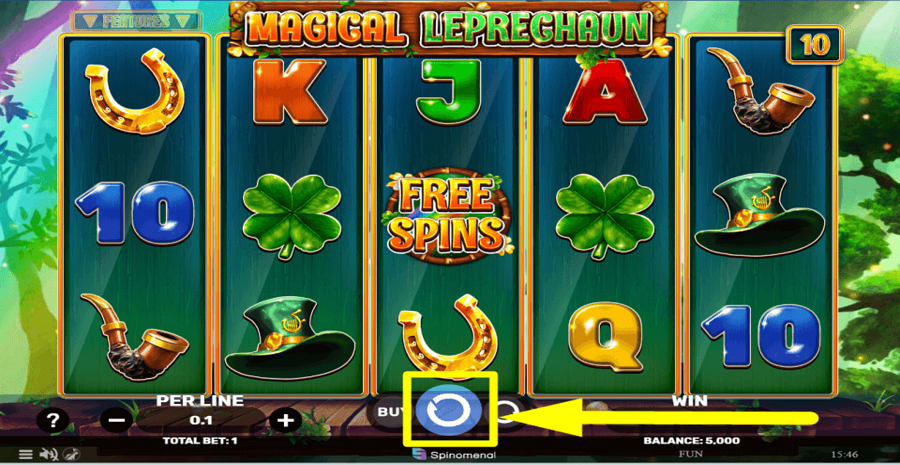 Magical Leprechaun Spin Button