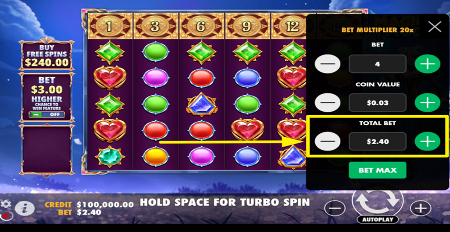 Magical Moon Adjust Total Bet