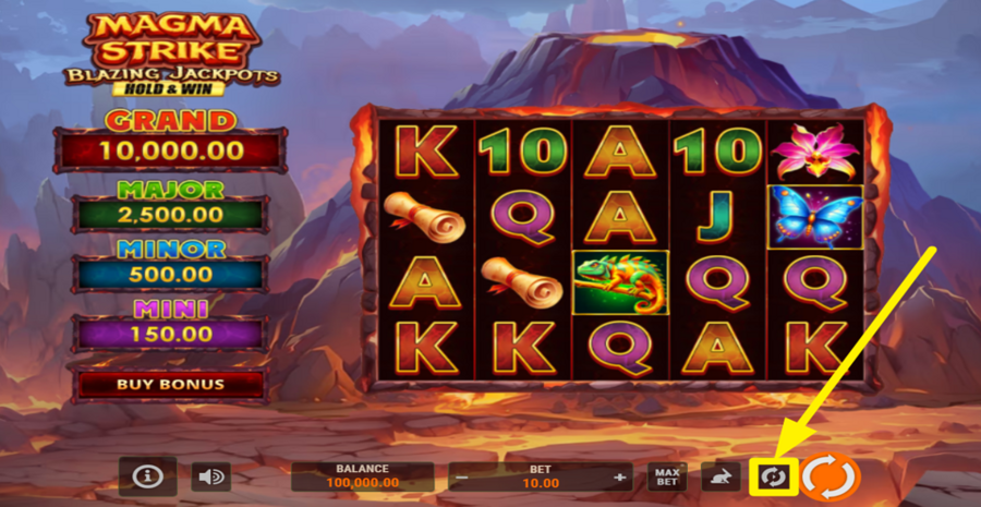 Magma Strike Blazing Jackpots Hold And Win Autoplay