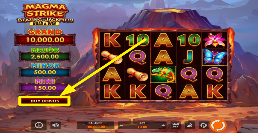 Magma Strike Blazing Jackpots Hold And Win Buy Bonus