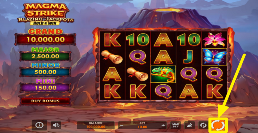 Magma Strike Blazing Jackpots Hold And Win Spin