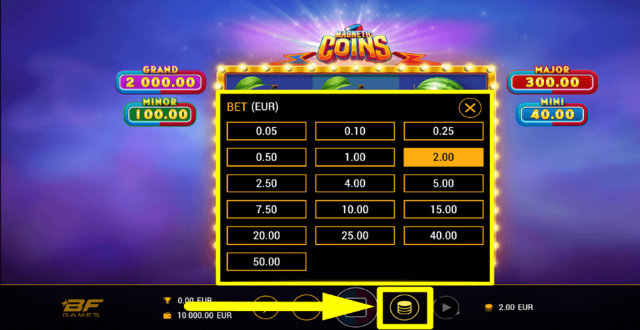 Magnetic Coins Bet Value