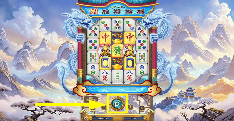 Mahjong Frenzy Tiles Of Fortune Spin Button