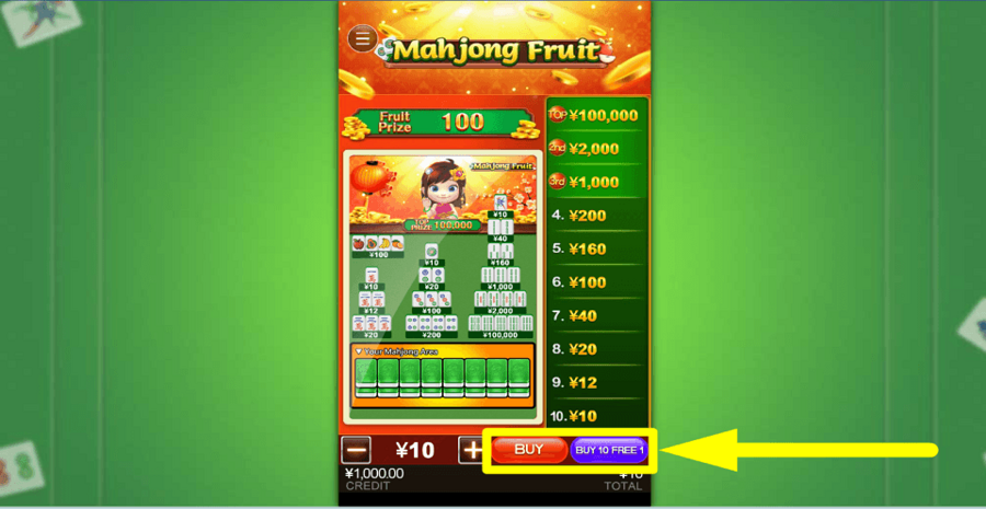 Mahjong Fruit Buy Feature