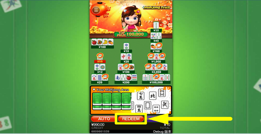 Mahjong Fruit Redeem Feature
