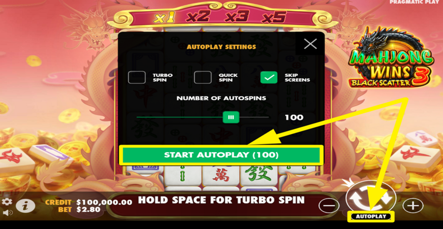 Mahjong Wins 3 Black Scatter Autoplay