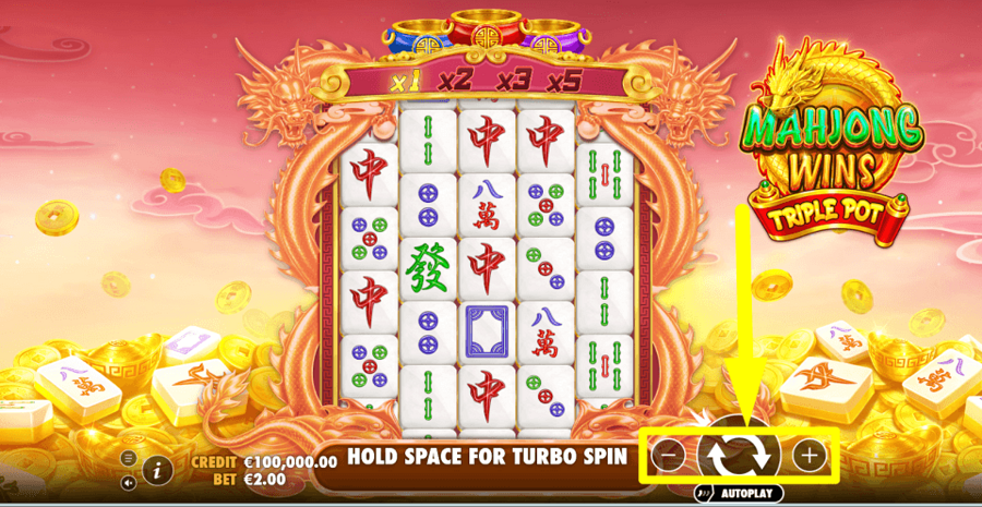 Mahjong Wins Triple Pot Bet Value